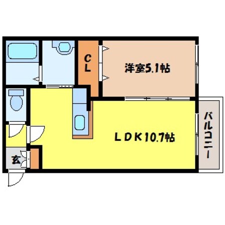 北３４条駅 徒歩10分 4階の物件間取画像